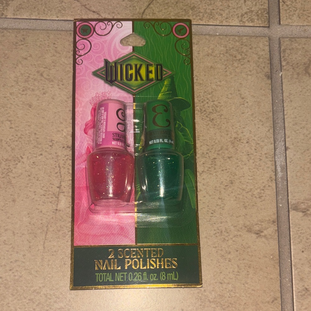 Wicked Pink and Green Scented Nail Polish Set